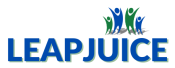 Leapjuice Managed Ghost CMS logo against a white background. Leapjuice is spelled in all capital letters that are blue in color. Above the "I" are 4 characters jumping for joy after increasing monetization and earnings. 2 of them are blue and 2 of them area great. They are shown with a shadow behind them.